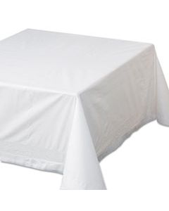 HFM210066 TISSUE/POLY TABLECOVERS, 72" X 72", WHITE, 25/CARTON