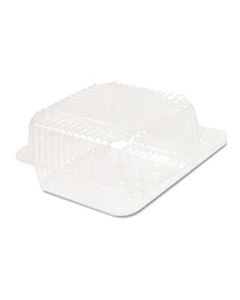 DCCC20UT1 STAYLOCK CLEAR HINGED CONTAINER, PLASTIC 5 3/10X5 3/5X2 4/5 CLEAR 125/BG 4 BG/CT