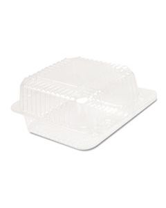 DCCC20UT1 STAYLOCK CLEAR HINGED CONTAINER, PLASTIC 5 3/10X5 3/5X2 4/5 CLEAR 125/BG 4 BG/CT