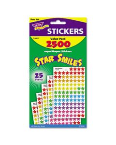 TEPT46917 STICKER ASSORTMENT PACK, SMILING STAR, 2500 PER PACK