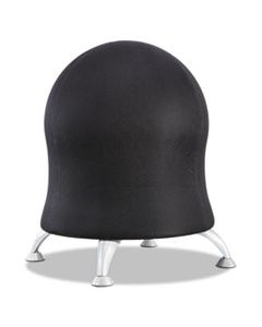 SAF4750BL ZENERGY BALL CHAIR, BLACK SEAT/BLACK BACK, SILVER BASE