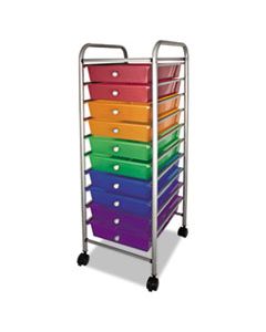 AVT34004 PORTABLE DRAWER ORGANIZER, 13W X 15.38D X 37.75H, ASSORTED/MATTE GRAY