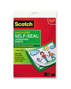 MMMLS854SS10 SELF-SEALING LAMINATING SHEETS, 6 MIL, 9.06" X 11.63", GLOSS CLEAR, 10/PACK