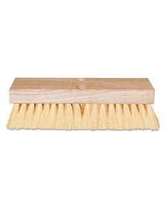 MNL10DT DECK SCRUB BRUSH, W/HANDLE, 10"