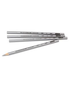 SAN03375 THICK LEAD ART PENCIL, 2B (#1), SILVER LEAD, SILVER BARREL, DOZEN