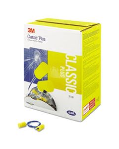 MMM3111105 E-A-R CLASSIC PLUS FOAM EARPLUGS, CORDED, NRR 33, PILLOW-PAK