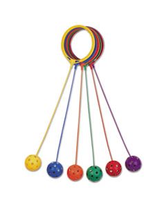 CSISBSET SWING BALL SET, PLASTIC, ASSORTED COLORS, 6/SET