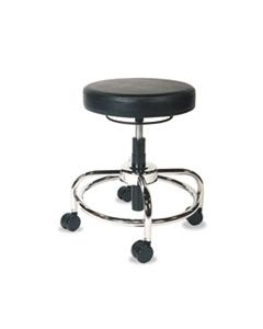 ALECS614 ALERA HL SERIES HEIGHT-ADJUSTABLE UTILITY STOOL , 24" SEAT HEIGHT, SUPPORTS UP TO 300 LBS., BLACK SEAT/BACK, CHROME BASE