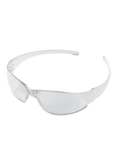 CRWCK110 CHECKMATE WRAPAROUND SAFETY GLASSES, CLR POLYCARBONATE FRAME, COATED CLEAR LENS