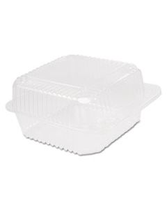 DCCC25UT1 STAYLOCK CLEAR HINGED CONTAINER SQUARE DEEP BASE, 6 1/10X6 1/2X3,125/PK 4 PK/CT