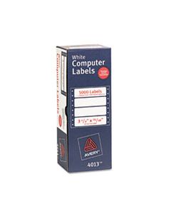 AVE4013 DOT MATRIX PRINTER MAILING LABELS, PIN-FED PRINTERS, 0.94 X 3.5, WHITE, 5,000/BOX