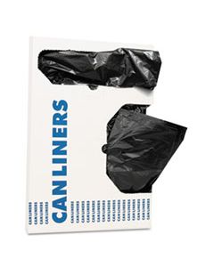HERH4832TKX01 LINEAR LOW DENSITY CAN LINERS WITH ACCUFIT SIZING, 16 GAL, 1 MIL, 24" X 32", BLACK, 250/CARTON