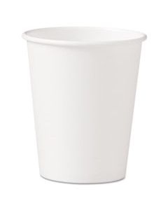 SCC370W POLYCOATED HOT PAPER CUPS, 10 OZ, WHITE, 50 SLEEVE, 20 SLEEVES/CARTON