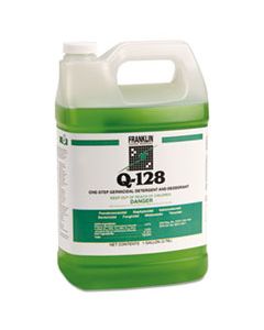 FKLF248022 Q-128 GERMICIDAL DETERGENT, PINE FOREST SCENT, LIQUID, 1 GAL. BOTTLE, 4/CARTON