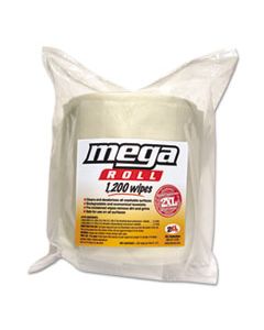 TXLL420 GYM WIPES MEGA ROLL REFILL, 8 X 8, WHITE, 1200/ROLL, 2 ROLLS/CARTON