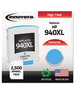 IVR4907ANC REMANUFACTURED C4907AN (940XL) HIGH-YIELD INK, 1400 PAGE-YIELD, CYAN