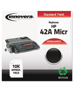 IVR5942MICR REMANUFACTURED Q5942A(M) (42AM) MICR TONER, 10000 PAGE-YIELD, BLACK