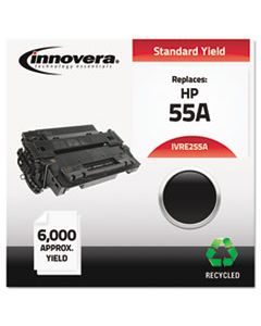 IVRE255A REMANUFACTURED CE255A (55A) TONER, 6000 PAGE-YIELD, BLACK