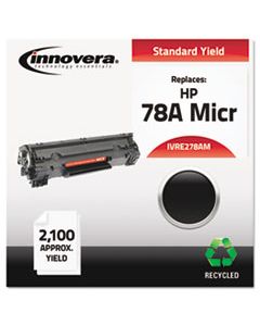 IVRE278AM REMANUFACTURED CE278A(M) (78AM) MICR TONER, 2100 PAGE-YIELD, BLACK