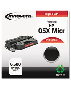 IVRE505XM REMANUFACTURED CE505X(M) (05XM) HIGH-YIELD MICR TONER, 6500 PAGE-YIELD, BLACK