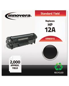 IVR83012 REMANUFACTURED Q2612A (12A) TONER, 2000 PAGE-YIELD, BLACK