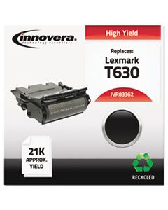 IVR83362 REMANUFACTURED 12A7362 (T630) HIGH-YIELD TONER, 21000 PAGE-YIELD, BLACK