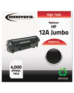 IVR83012X REMANUFACTURED Q2612X (12AJ) EXTRA HIGH-YIELD TONER, 4000 PAGE-YIELD, BLACK