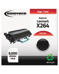 IVRX264 REMANUFACTURED X264H11G HIGH-YIELD TONER, 9000 PAGE-YIELD, BLACK