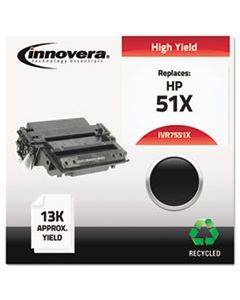 IVR7551X REMANUFACTURED Q7551X (51X) HIGH-YIELD TONER, 13000 PAGE-YIELD, BLACK