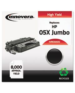 IVRE505XJ REMANUFACTURED CE505X(J) (05XJ) EXTRA HIGH-YIELD TONER, 8000 PAGE-YIELD, BLACK