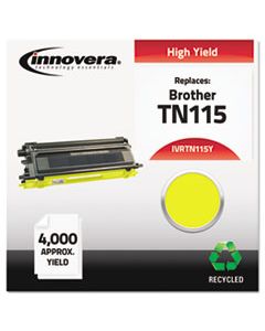 IVRTN115Y REMANUFACTURED TN115Y HIGH-YIELD TONER, 4000 PAGE-YIELD, YELLOW