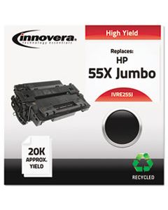 IVRE255J REMANUFACTURED CE255X(J) (55XJ) EXTRA HIGH-YIELD TONER, 18000 PAGE-YIELD, BLACK