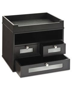 VCT55005 MIDNIGHT BLACK COLLECTION TIDY TOWER, 12 4/5 X 10 3/5 X 10 9/10, WOOD