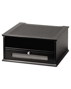 VCT11755 MIDNIGHT BLACK MONITOR RISER, WOOD, 13 X 13 X 6 1/2