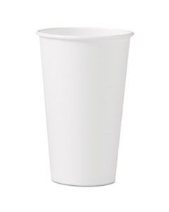 SCC316W POLYCOATED HOT PAPER CUPS, 16 OZ, WHITE, 50 SLEEVE, 20 SLEEVES/CARTON