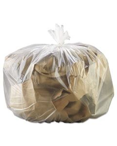 GEN333916 HIGH DENSITY CAN LINERS, 33 GAL, 13 MICRONS, 33" X 39", NATURAL, 250/CARTON