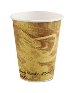 SCC378MS MISTIQUE POLYCOATED HOT PAPER CUP, 8 OZ, PRINTED, BROWN, 50/ SLEEVE, 20 SLEEVES/CARTON