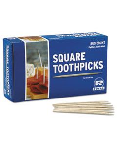 RPPR820SQ SQUARE WOOD TOOTHPICKS, 2 3/4", NATURAL, 800/BOX, 24 BOXES/CARTON