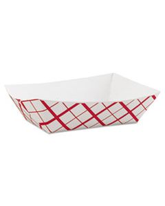 SCH0425 PAPER FOOD BASKETS, 3LB, RED/WHITE, 500/CARTON