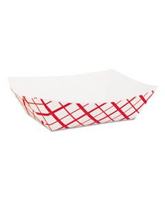 SCH0413 PAPER FOOD BASKETS, 1LB, RED/WHITE, 1000/CARTON