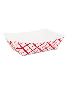 SCH0417 PAPER FOOD BASKETS, 2LB, RED/WHITE, 1000/CARTON