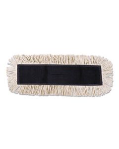 BWK1636 DISPOSABLE DUST MOP HEAD W/SEWN CENTER FRINGE, COTTON/SYNTHETIC, 36W X 5D, WHITE