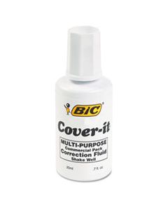 BICWOC12WE COVER-IT CORRECTION FLUID, 20 ML BOTTLE, WHITE