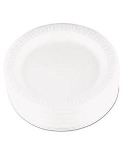 DCC9PWQR QUIET CLASSIC LAMINATED FOAM DINNERWARE, PLATE, 9" DIA, WH, 125/PK, 4 PACKS/CT