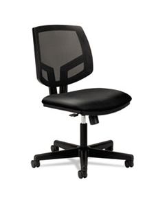 HON5713SB11T VOLT SERIES MESH BACK LEATHER TASK CHAIR WITH SYNCHRO-TILT, SUPPORTS UP TO 250 LBS., BLACK SEAT/BLACK BACK, BLACK BASE