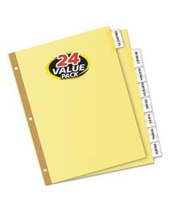 AVE11115 INSERTABLE BIG TAB DIVIDERS, 8-TAB, LETTER, 24 SETS