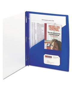 SMD86011 CLEAR FRONT POLY REPORT COVER WITH TANG FASTENERS, 8-1/2 X 11, BLUE, 5/PACK
