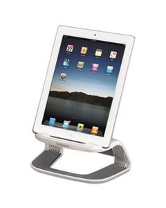 FEL9311301 TABLET RISER, 8 3/8 X 5 3/8 X 4 5/8, WHITE/GRAY