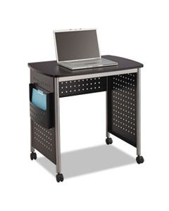 SAF1907BL SCOOT COMPUTER DESK, 32.25W X 22D X 30.5H, BLACK/SILVER