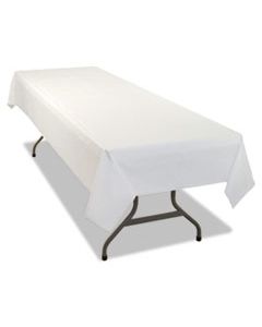 TBL549WHCT RECTANGULAR TABLE COVER, HEAVYWEIGHT PLASTIC, 54 X 108, WHITE, 24 EACH/CARTON